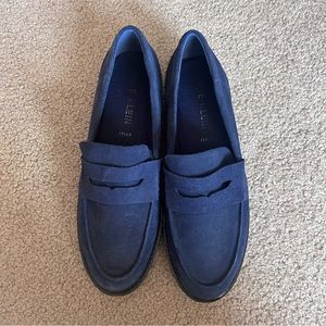 Anne Klein Blue Suede Loafers-10